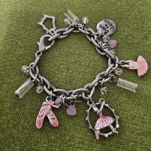 Adorable Pink Ballet Charm Bracelet for Kids